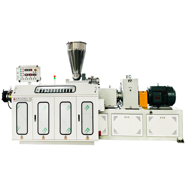 SJSZ80-156 ሾጣጣ መንትያ ጠመዝማዛ extruder PVC granulation pellet extrusion ማሽን